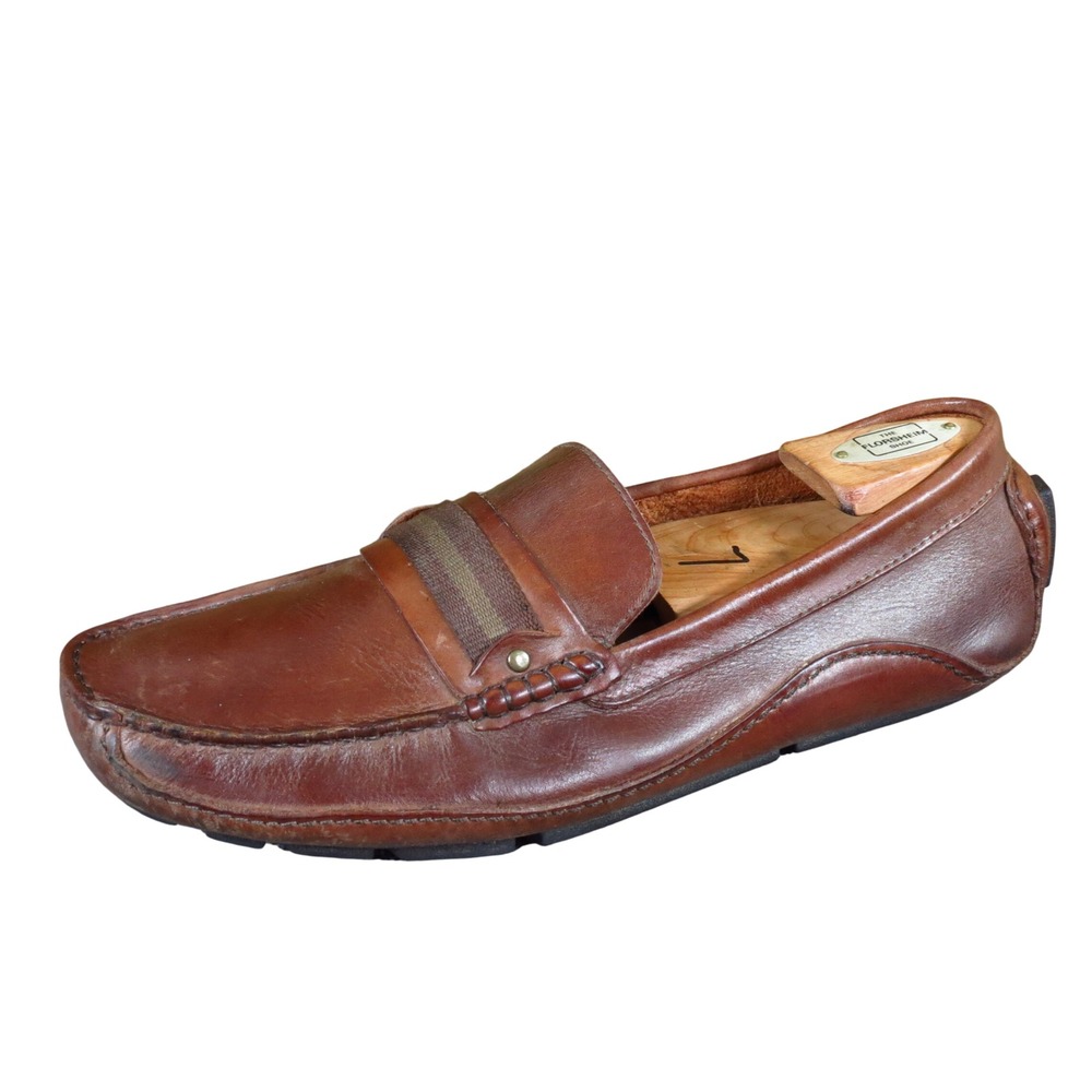 Dr. Scholl's Lemans Driver Mens Driving Loafer Size 10 Travel Brown Leather